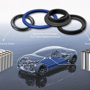 Platz 8: Acht Neuheiten aus dem Bereich Kunststoffe. Darunter auch Freudenberg, die mit einem optimierten Dichtungswerkstoff eine Alternative zu PFAS-haltigen Thermoplast- und FKM-Dichtungen für den Einsatz in der E-Mobilität bietet.(Bild:  Freudenberg Sealing Technologies)
