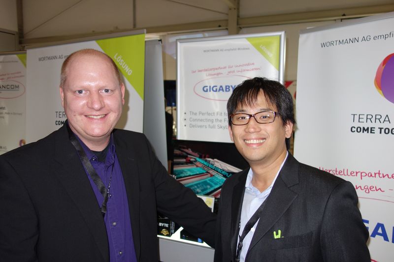 Michael Linden und Arno Ruang, Gigabyte (Bild: IT-BUSINESS)