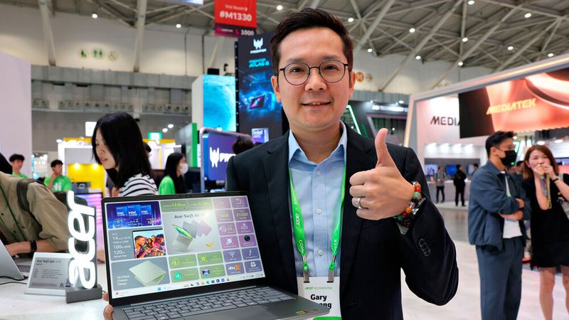 Eines der ersten Geräte mit Wildcat-Lake-Prozessor ist das auf der Computex gezeigte Acer Swift Air 14. (Bild: Intel Corporation)