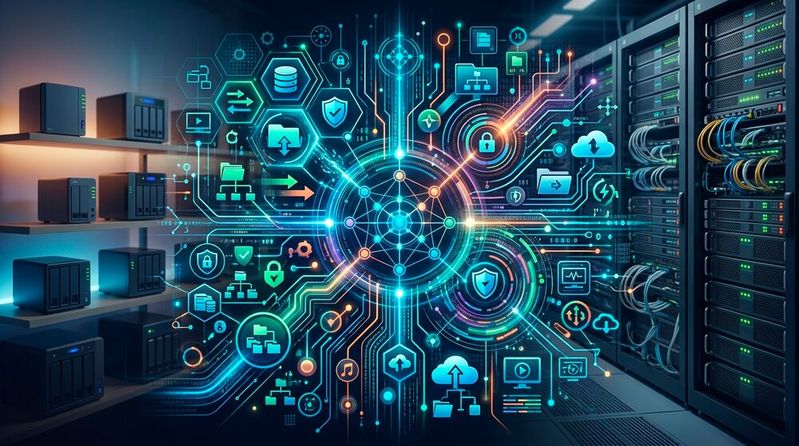 Für seine NAS-Systeme stellt QNAP je nach Anforderungen und Einsatzgebieten zwei unterschiedliche Betriebssysteme bereit.(Bild:  Gemini / KI-generiert)