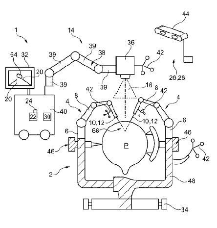 Ein chirurgisches Robotersystem und Steuerverfahren(Bild:  B. Braun New Ventures/DPMA)
