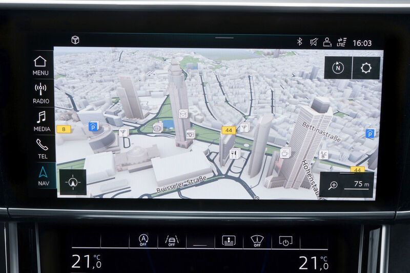 Platz 5: Integriertes Navigationssystem. Zahlungsbereitschaft: 29 % (Audi)