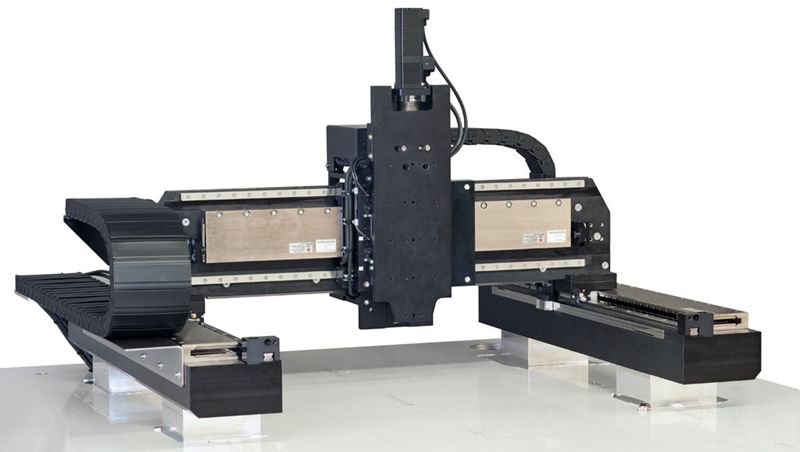 Bild 1: Gantry-Systeme werden über zwei Motoren angetrieben. Dadurch gewährleisten sie eine sehr hohe Positioniergenauigkeit (von 