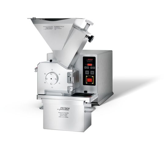 Universal Schneidmühle Pulverisette 19 large mit Schüttgut-Trichter und Schieber(Bild:  Fritsch)