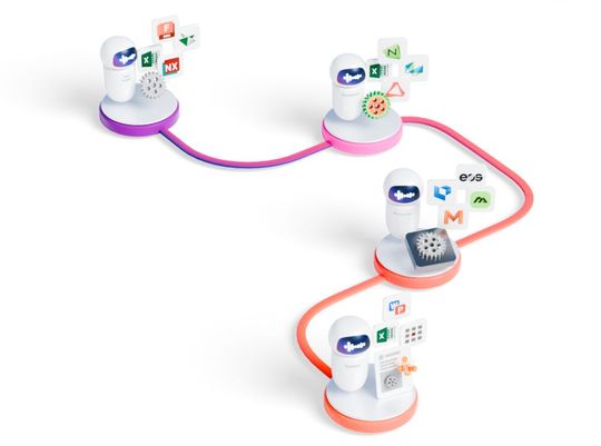 So funktioniert die Arbeit mit KI-Agenten, um interne Workflows, die bisher Stunden gedauert haben, im Handumdrehen ablaufen zu lassen. Das sichert die Wettbewerbsfähigkeit.(Bild:  Synera)