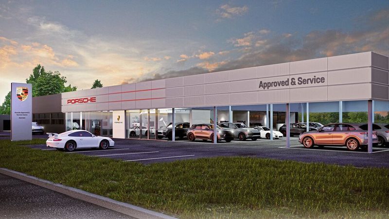 Gebrauchtwagenverkauf und Werkstattservice: Der Sportwagen- und SUV-Hersteller Porsche erweitert sein Netz um neue Vertriebsformate. Gebrauchtwagen spielen dabei eine gewichtige Rolle.(Bild:  Porsche)