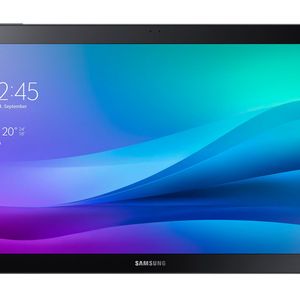Das Samsung Galaxy View sieht auf dem Foto aus wie andere Galaxy-Tablets. Es ist mit 18,4 Zoll Bilddiagonale aber ein ganzes Stück größer.