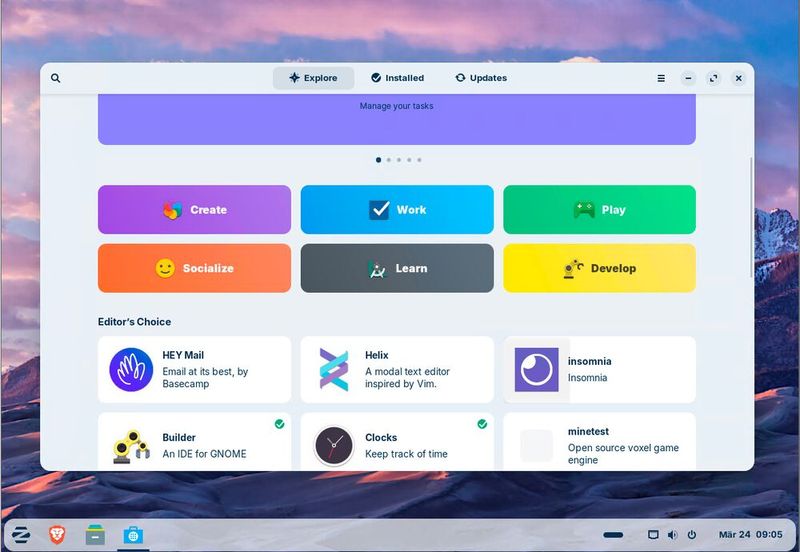 Die grafische Software-Verwaltung gruppiert Anwendungen in Kategorien und macht die Installation ohne Terminal-Eingaben möglich. (Bild: Joos)