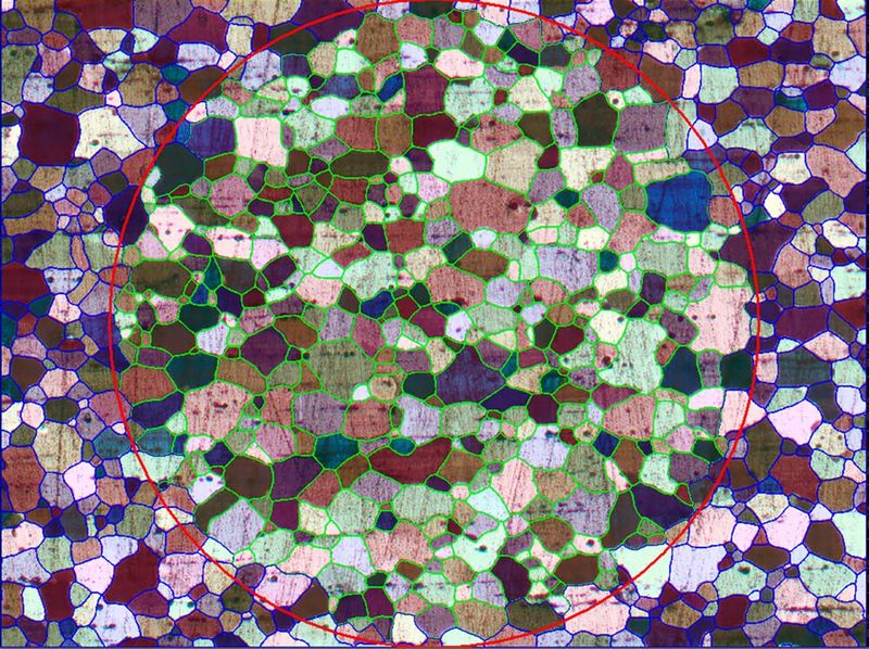 AI-powered Grain Size Analysis automates the evaluation of metallic microstructures, delivering fast, consistent, and operator-independent results. Compliant with ASTM E112 and ISO 643, it ensures reliable, standards-based  grain size measurements for quality control and research applications.  (Source: Nikon Metrology)