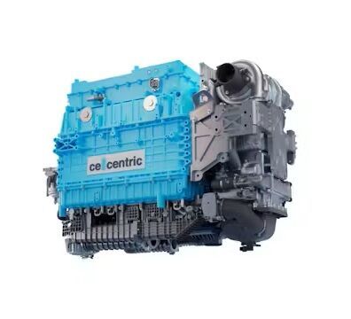 Cellcentric ist ein Gemeinschaftsunternehmen von Daimler Truck und Volvo. Nun gesellt sich offiziell und verbindlich auch noch Toyota dazu, um dem Schwerlastverkehr der Zukunft mittels Brennstoffzellen-Antrieb (im Bild) und Wasserstoff den Dieselmotor zu ersparen ...(Bild:  Cellcentric)