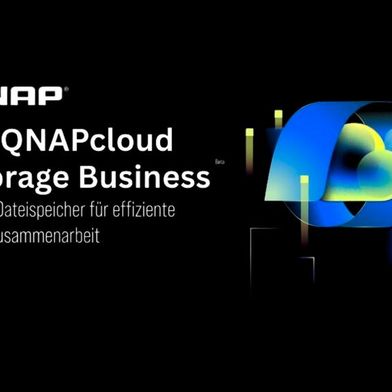 Die Qnap Business Cloud Storage verspricht ein einheitliches Cloud-Speicher-Abonnement, das persönliche Arbeitsbereiche, Teamzusammenarbeit und unternehmensgerechte Datensicherung kombinieren kann. (Bild: Qnap, bearbeitet mit Canva)
