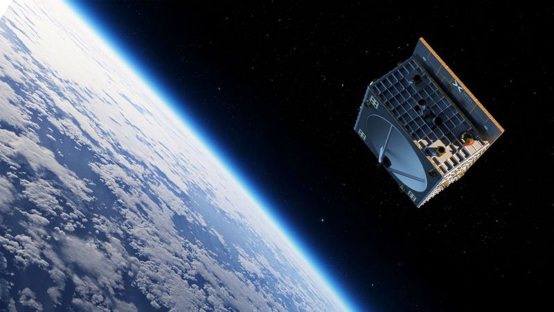 A Reflex Aerospace satellite in orbit above Earth. The German company plans to expand satellite production with backing from US chipmaker Nvidia, aiming to strengthen Europe's space capabilities and technological sovereignty.(Picture:  Reflex Aerospace)