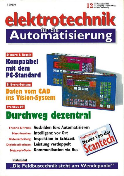 1995 – wieder in neuem Design – erscheint die Automatisierung bereits im Titel der Zeitschrift. (elektrotechnik)