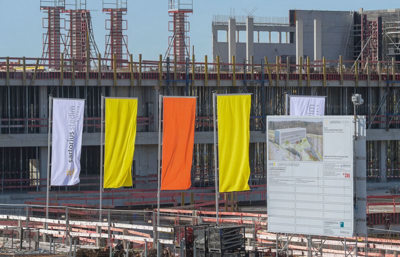 Ende soll hier kein Rohbau mehr stehen. Dann soll das Cell Culture Technology Center eröffnet werden.  (Sartorius)