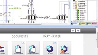 Das E3.EDM Launchpad ist in die Benutzeroberflächevon E3.series integriert. Der Konstrukteur kann so auf die Funktionen des Datenmanagements und Workflows zugreifen, ohne die Applikation zu verlassen. (Zuken)