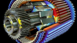 Simulation eines E-Motors. (Bild: Comsol)