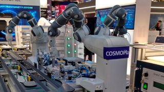 COSMOPlat auf dem Stand von Haier auf der Hannover Messe (Halle 6, Stand F309) (Bild: Haier)