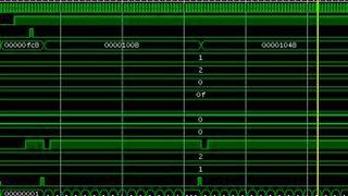 Waveform eines AXI4-Interfaces beim Abgleich mit einer Verification IP. Die Generierung von Axi4-Registerbänken von Hand ist oft mühselig und birgt hihes Fehlerpotential. Einfacher ist es, sich den zugehörigen HDL-Code automatisch generieren zu lassen. (Xilinx)