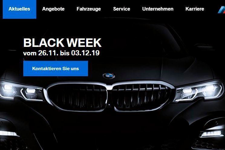 Die Black Week vom Autohaus Leinetal bietet Kunden die Möglichkeit das „Service inclusive“-Paket eine Woche lang 30 Prozent günstiger zu kaufen. (Screenshot BMW Leinetal)