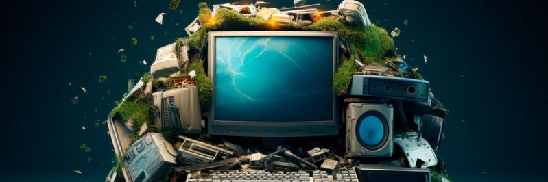 In tonnenschwere Laster verladen reicht die Elektroschrott-Menge einmal um den Äquator. (Bild:  Georgii - stock.adobe.com)