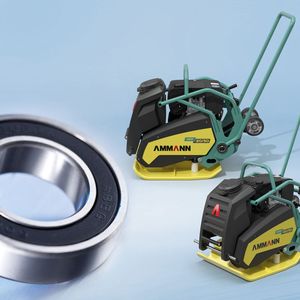 Die Ammann Verdichtungs GmbH setzt in ihren vorwärtslaufenden Rüttelplatten besonders robuste Rillenkugellager ein, die Findling Wälzlager in einer kundenspezifischen Sonderausführung liefert.