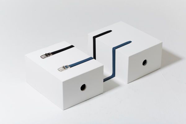 Der smarte Gürtel WELT von Samsung/WELT Corporation: Er kontrolliert die Fitness seines Trägers. Eine App gibt zudem Gesundheitstipps. (Bild: Samsung/WELT Corporation)