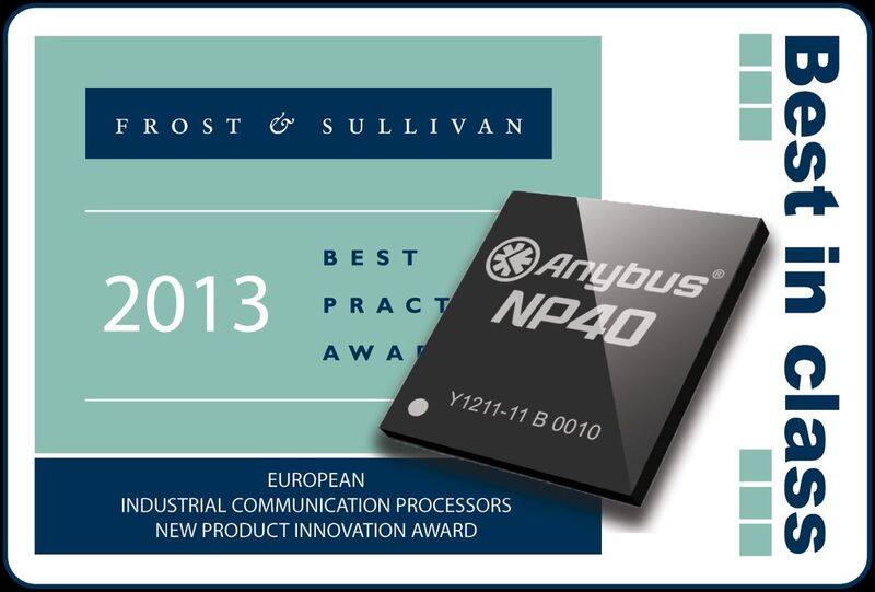 Das unabhängige Marktforschungsinstitut Frost & Sullivan hat den Anybus NP40 in einem internationalen Vergleich als besten Netzwerkprozessor prämiert. Er hat 9,4 von 10 möglichen Punkten erreicht. (HMS Industrial Networks)