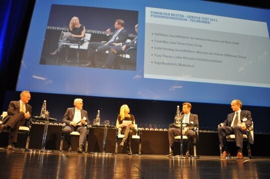 In der Podiumsdiskussion beschrieben die Teilnehmer ihre jeweilige Servicestrategie. (Foto: Richter)