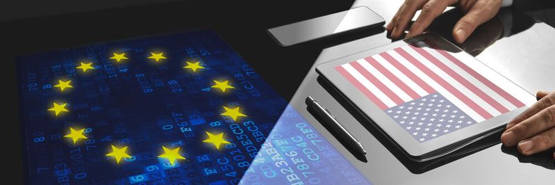 Durch das Trans-Atlantic Data Privacy Framework soll der Austausch personenbezogenr Daten zwischen der EU und den USA geregelt werden Durch das Trans-Atlantic Data Privacy Framework soll der Austausch personenbezogenr Daten zwischen der EU und den USA geregelt werden