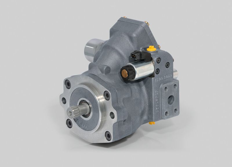 Die Arbeitspumpe MPR 50 übernimmt im Start-Stopp-System die Aufgabe des Starter-Motors. (Bild: Linde Hydraulics)