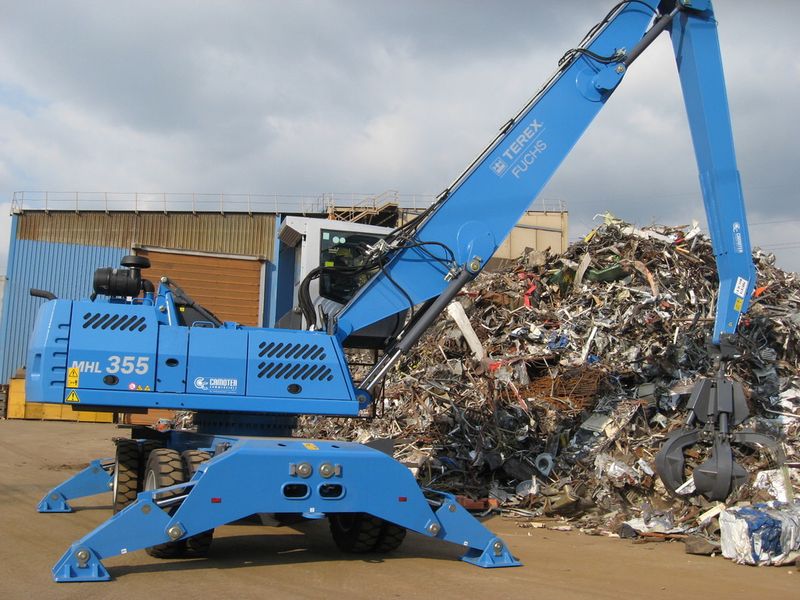 Typische Belastung des Greifers im realen Einsatz. (Bild: Terex Fuchs Deutschland GmbH)
