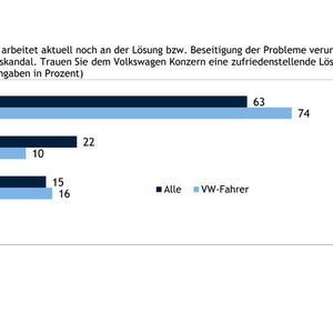 Die VW-Fahrer sind hinsichtlich einer zufriedenstellenden Lösung optimistischer.(Quelle:  DAT)