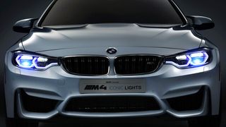 Der BMW M4 Concept Iconic Lights vereint die Lichttechnik von morgen. (Foto: BMW)