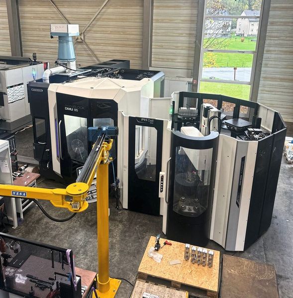 HWS can use a total of over 20 pallets in the milling area on the automated milling centers from DMG. (Image:Ingersoll)