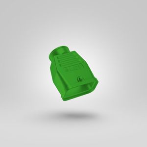 Der Stecker EPIC H-Q TG von Lapp mit seinem biobasierten Gehäuse bietet eine hohe Kontaktdichte.(Bild:  Lapp)