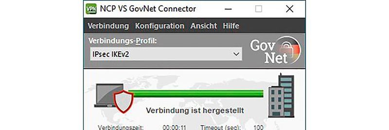 Nach erfolgreicher Authentisierung stehen über LAN, WLAN oder Mobilfunk via VPN alle Anwendungen und Ressourcen aus dem zentralen Datennetz zur Verfügung.(Bild:  NCP)