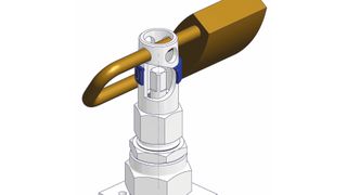 Die Armaturenventile der Armaturenfabrik Franz Schneider werden mit einem speziellen Steckgriff bedient, der genau in die Bohrung passt. Zusätzlich zu dieser Sicherheitsfunktion kann man durch die Montage eines Vorhängeschlosses verhindern, dass der Steckgriff eingeführt werden kann. (Bild: Armaturenfabrik Franz Schneider)