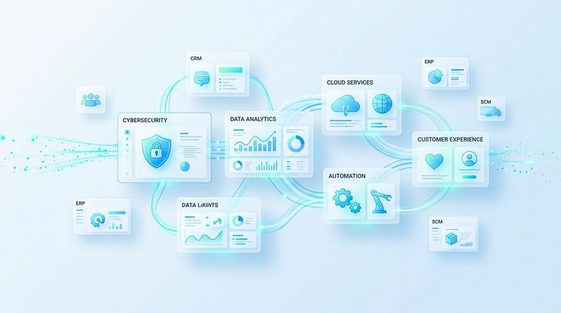 TD Synnex erweitert das Sortiment um HCLSoftware, dessen Lösungen unter anderem Security, Automatisierung und digitale Kundenerlebnisse verknüpfen. (Bild:  Gemini / KI-generiert)