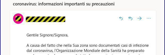 Momentan sind italienische Mailempfäng "under attack"; schließlich gibt es in Italien die meisten Covid-19-Erkrankungen. Alllerdings ist nicht ausgeschlossen, dass auch Deutschland ins Visier der Cyber-Bösewichte gerät.(Bild:  Sophos)