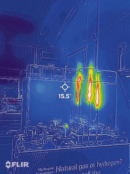 Eine Wärmebildkamera kann die 