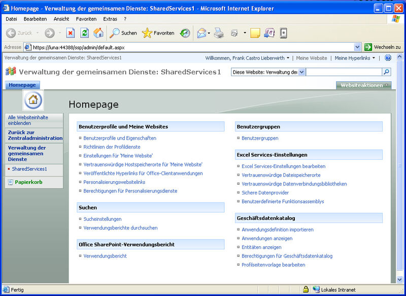 Abbildung 3: Gemeinsame Dienste werden zusammengefasst und in einer eigenen Homepage administriert. (Archiv: Vogel Business Media)
