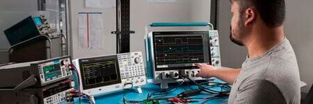 Double pulse testing software on the Tektronix 5 Series MSO automates key validation measurements on GaN and SiC power converters.