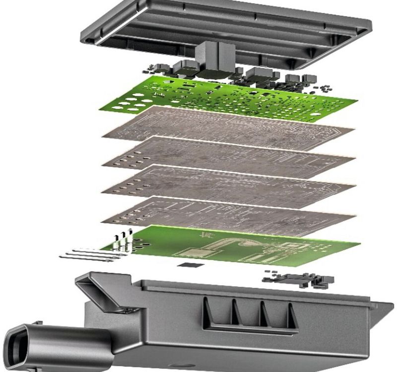 Bild 1:  Aufbau des Kick-Sensors von Huf auf Basis des Radar-System-on-Chip von TI.(Bild:  TI)