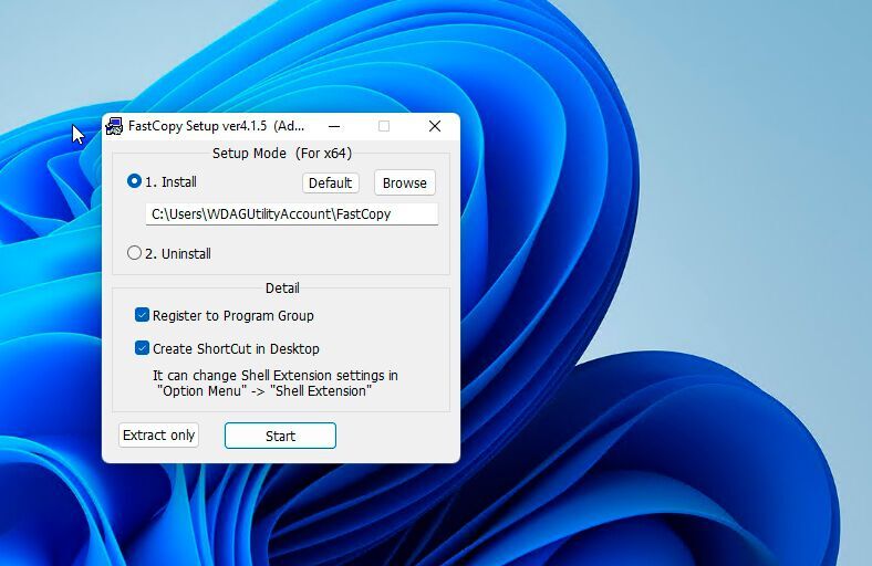 FastCopy kann Dateien nach der Installation schneller kopieren. (Bild: Joos (Screenshot))
