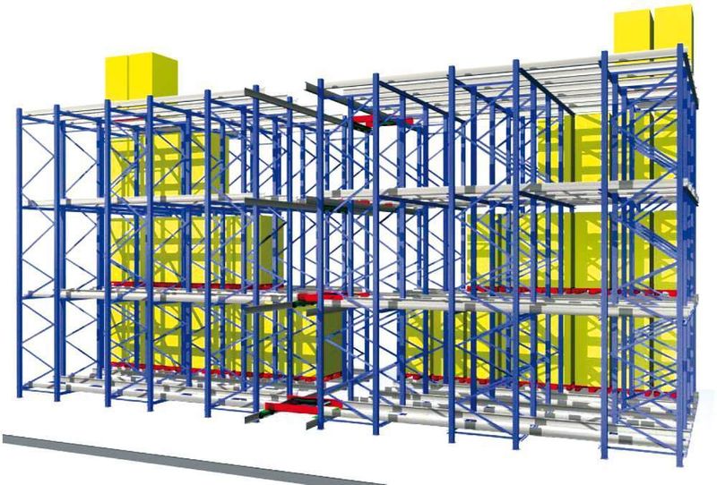 Das Kompaktlager ermöglicht auf kleiner Grundfläche eine Raumnutzung von 98%, da praktisch keine oberen und unteren Anfahrmaße (Archiv: Vogel Business Media)