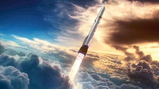 Ein mögilches KI-Rechenzentrum im Oribt könnte nach Ansicht von Jeff Bezos mit der von Blue Origin entwicklelten Rakete New Glenn ins All transportiert werden. (Bild: Blue Origin)