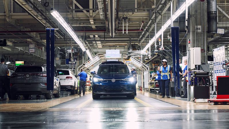 Volkswagens ID4 verkaufte sich im zweiten Quartal 2024 in den USA schlechter als zuvor.(Bild:  Volkswagen AG)