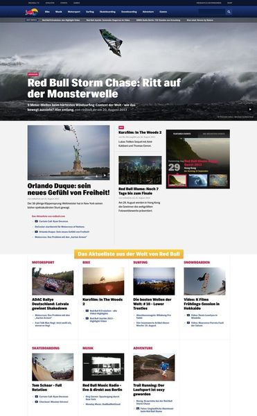 Red Bull punktet mit Owned Media, die optimaler Weise exklusive Inhalten bieten. (Bildquelle: buddybrand)