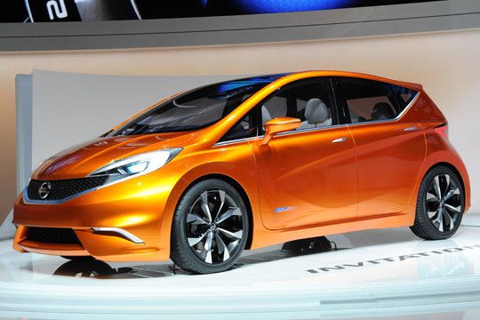 Die im März in Genf unter dem Namen Invitation gezeigte Studie ist der aktuelle Nachfahre des Cherry. Nächstes Jahr kommt das Modell als neue Generation des Nissan Note. (Foto: Nissan)