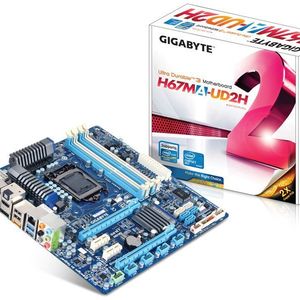 Die neuen Intel-Boards von Gigabyte besitzen ATX- und, wie im Fall des abgebildeten GA-H67MA-UD2H, das Micro-ATX-Format.